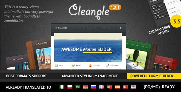 Cleanple - a powerful and elegant WordPress theme
