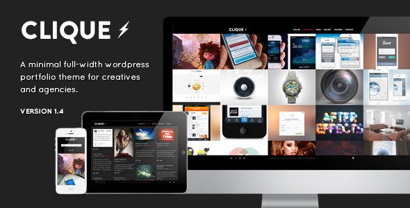 Clique - AJAX Responsive Portfolio WordPress Theme Creative