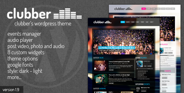 Clubber - Events & Music WordPress Theme Entertainment