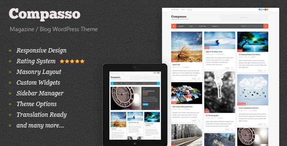 Compasso - Masonry Magazine Theme WordPress Blog/Magazine