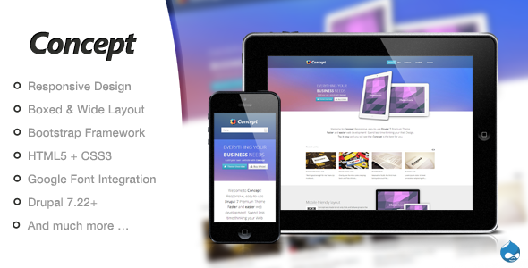 Concept: Responsive Drupal 7 Premium Theme