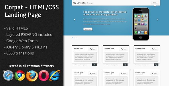 Corpat - Corporate landing page HTML/CSS Theme LandingPages