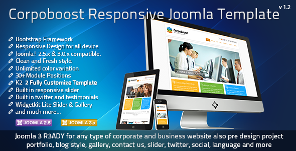 Corpoboost - Responsive Joomla Template Corporate