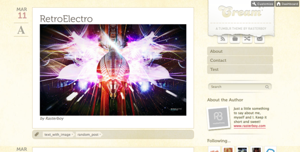 Cream - A Tumblr Theme
