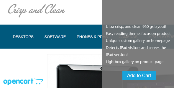 Crisp and Clean OpenCart