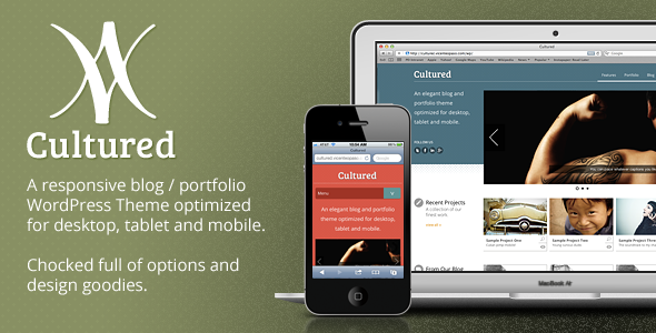 Cultured - A Responsive Blog / Portfolio Theme WordPress
