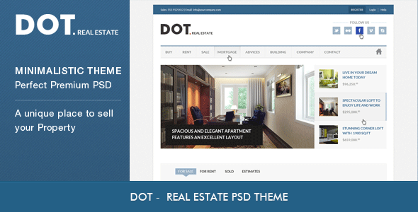 DOT. Real Estate | PSD Template Corporate