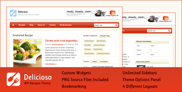Delicioso WordPress Recipe Theme Retail