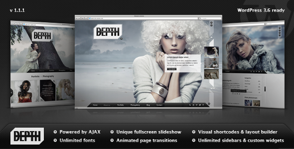 Depth — Full-Screen AJAX Portfolio WordPress Theme Creative