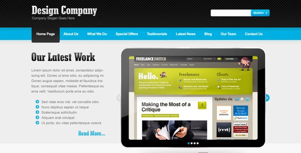 Design Company Site Creative PSDTemplates