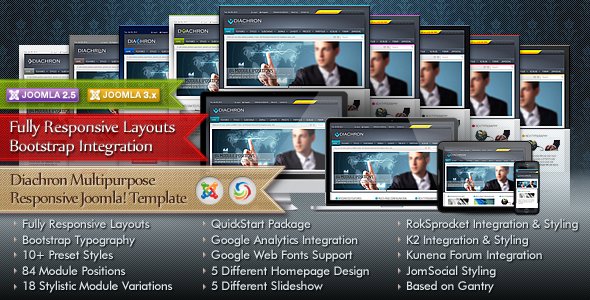 Diachron Responsive Joomla & JomSocial Theme Corporate