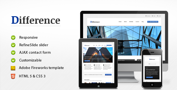 Difference - Responsive Business Template Corporate
