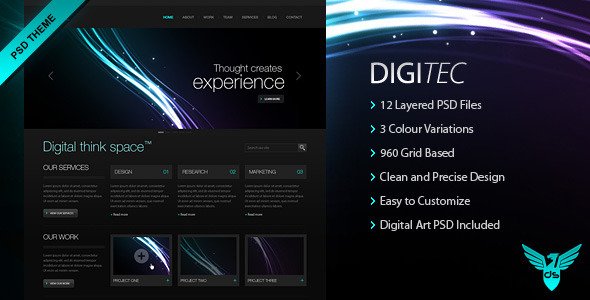 DigiTec PSD Theme Creative