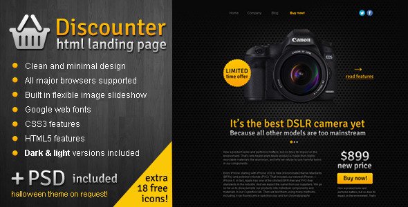 Discounter - Product Promo Landing Page LandingPages Landing Page