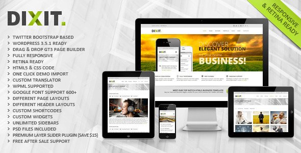 Dixit - Responsive Multipurpose Wordpress Theme Corporate