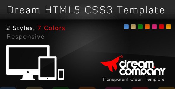 Dream Html5 One Page Responsive Template Creative