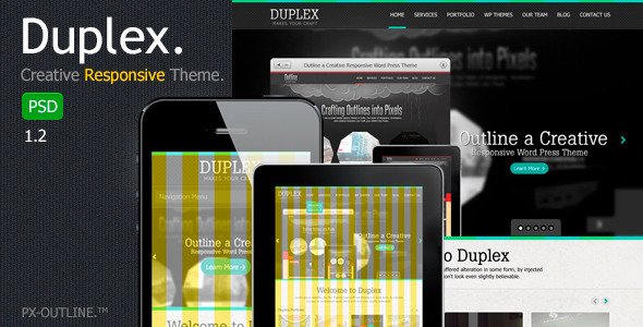 Duplex Creative Responsive PSD Template Creative