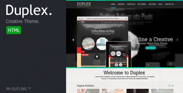 Duplex Creative HTML Template. Creative