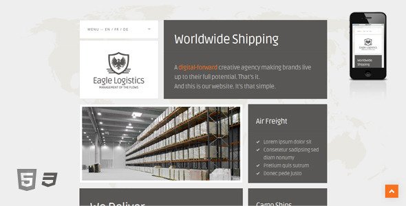 Eagle Logistics - Retina-Ready WordPress Theme Corporate