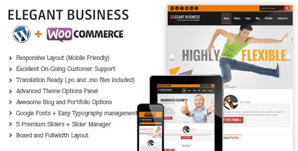 Elegant | Responsive Business, Portfolio Theme WordPress