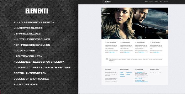 Elementi Responsive Wordpress Theme Creative
