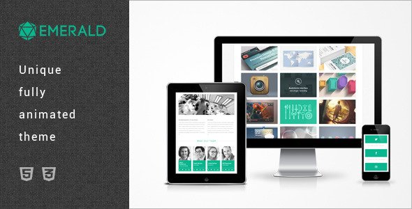 Emerald - Single Page HTML5/CSS3 Portfolio Theme Template