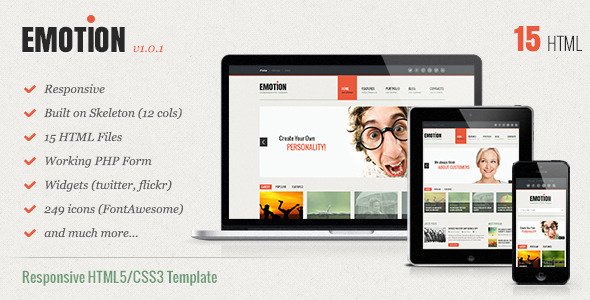 Emotion - Responsive HTML5/CSS3 Template Creative