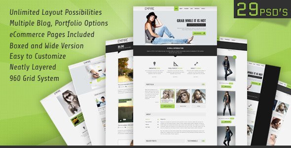 Empire - Business, Portfolio, Shop PSD Corporate