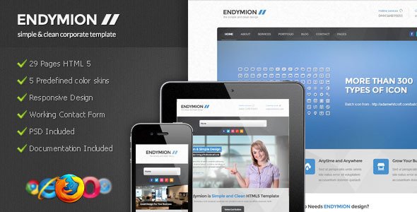 Endymion - Simple & Clean Corporate Template Corporate