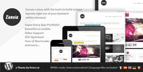 Eunoia - Responsive Portfolio WordPress Creative