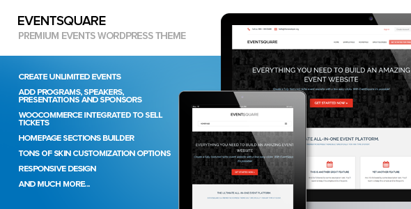 EventSquare Event Management WordPress Theme Corporate