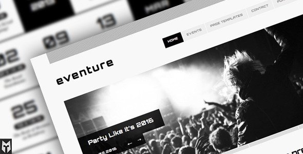 Eventure: Responsive Events WP Theme WordPress Entertainment