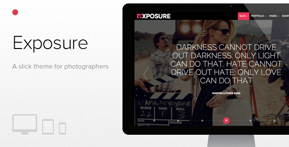 Exposure, Fullscreen Responsive Photography theme WordPress
