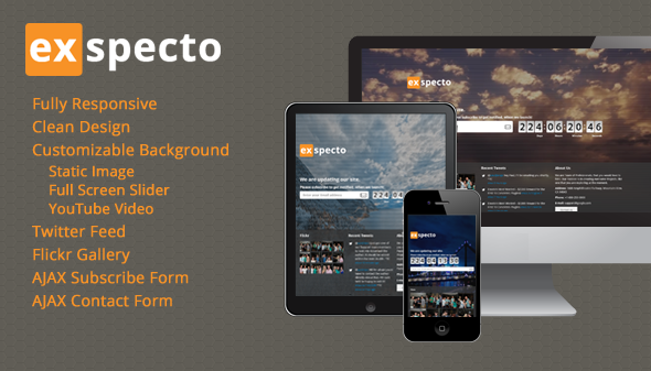 Exspecto - Responsive Under Construction Page Template Specialty Page