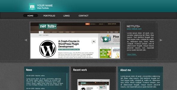 Fabric portfolio Creative PSDTemplates