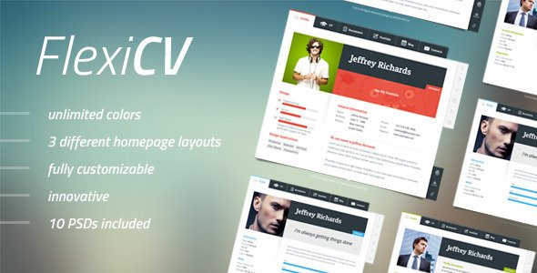FlexiCV - vCard PSD Template Personal