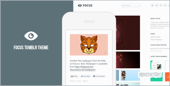 Focus - A Minimalistic Tumblr Theme