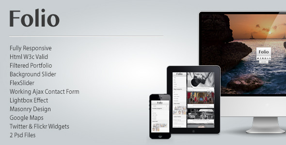 Folio Photography Responsive Html Theme Template Creative