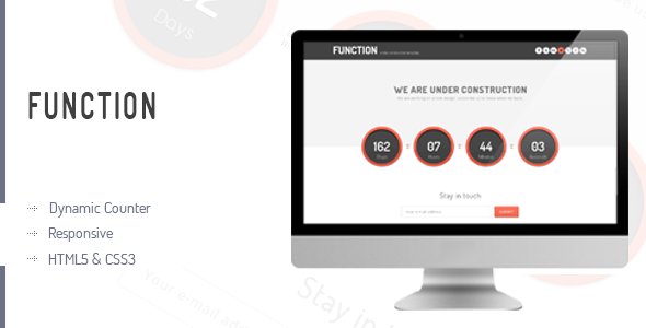 Function - Responsive Coming Soon Page Template Specialty Page