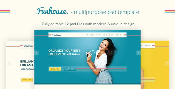 Funhouse - Creative Agency PSD Template Entertainment
