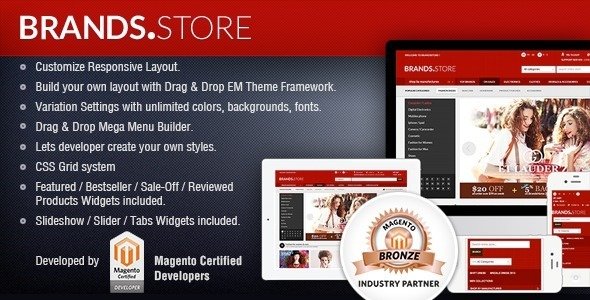 Gala Brand Store - Responsive Magento Template Fashion