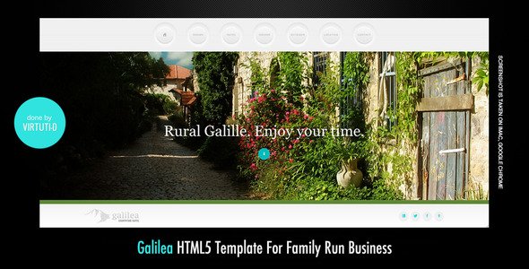 Galilea–Scrollable Imageless HTML5 Template Corporate