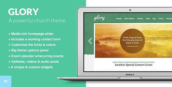 Glory - The WordPress Theme for Churches Nonprofit