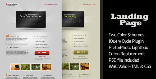 Golanding - A Creative-Clean Landing Page LandingPages Landing Page