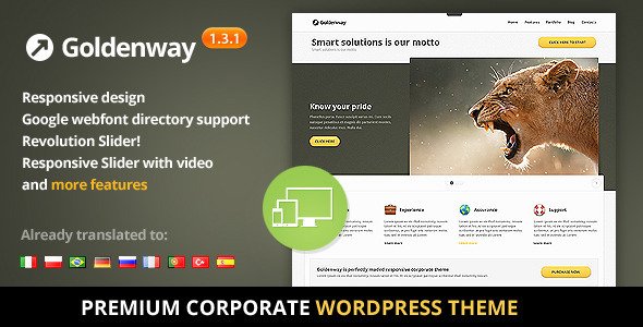 Goldenway - Premium Wordpress Theme Corporate
