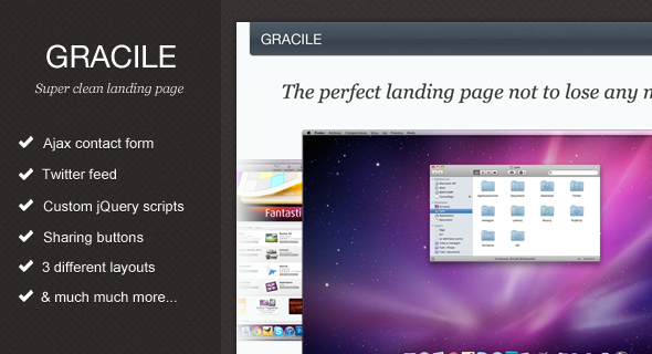 Gracile - Super Clean Landing Page