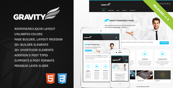 Gravity - Business Theme for Creative & Corporate WordPress