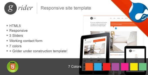 Grider - HTML5 & CSS3 Responsive Drupal Theme