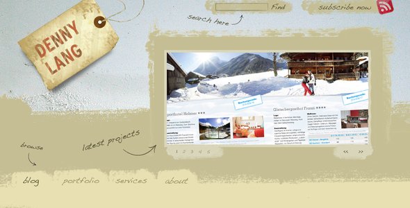 Grunge Portfolio Creative PSDTemplates
