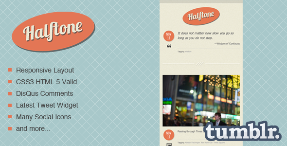 Halftone - Tumblr Theme Tumblr Blogging
